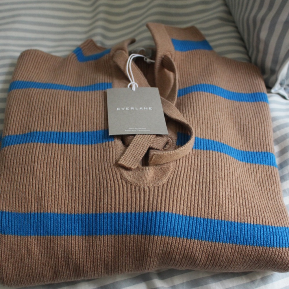 Everlane lace-up mock sweater